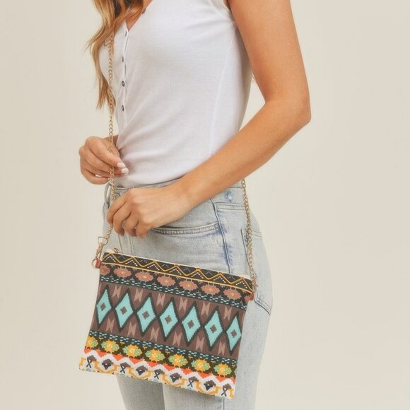 Aztec Crossbody & Wristlet Bag - Picture 2 of 2